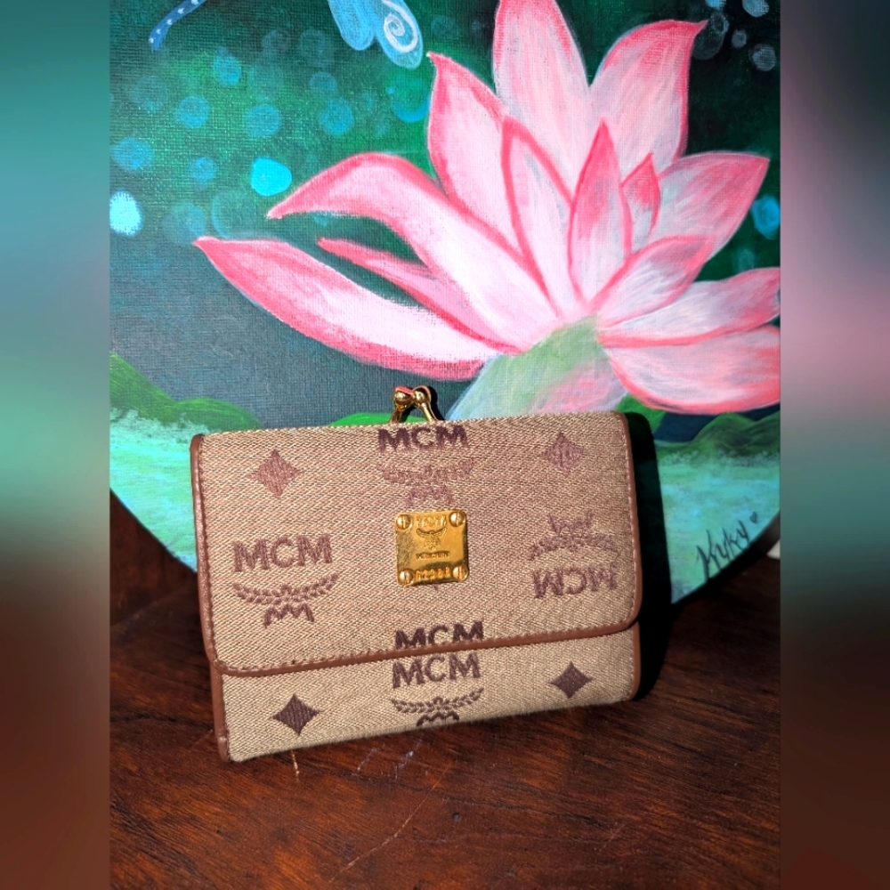 MCM Brown Monogram Wallet - Picture 1 of 10
